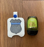 Thin Blue Line Badge BBW Sanitizer Holder
