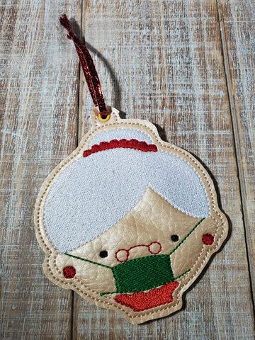 Masked Ms Claus Ornament