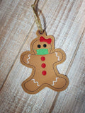 Masked Gingerbread Girl Ornament