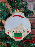 Masked Ms Claus Ornament