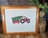 Tractor Pulling Christmas Tree Sketch