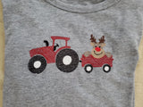 Tractor Pulling Reindeer