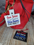 Gun Totin God Fearin Bible Readin Patriot Key Fob