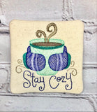 Stay Cozy Mug Rug Coaster