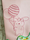 Bunny Balloon Zip Bag - Top Zip, Fully Lined, No Exposed Seams