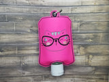 Cat with Glasses Sanitizer Holder