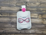 Cat with Glasses Sanitizer Holder