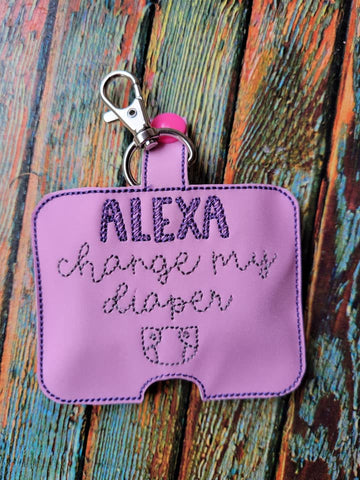 Alexa Change My Diaper Poop Bag Holder - Horizontal