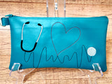 Stethoscope Heart Zip Bag
