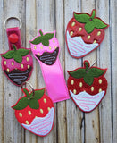 Chocolate Covered Strawberry Key Fob - 2 Styles