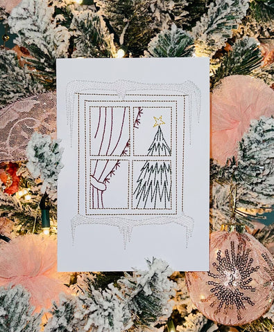 Christmas Window Greeting Card