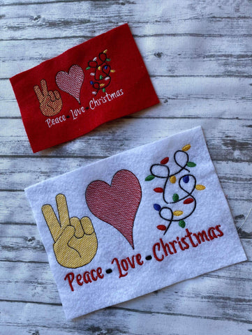 Peace Love Christmas Lights