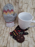 Christmas Mitten Mug Rug