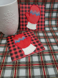 Christmas Mitten Mug Rug