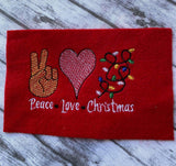 Peace Love Christmas Lights