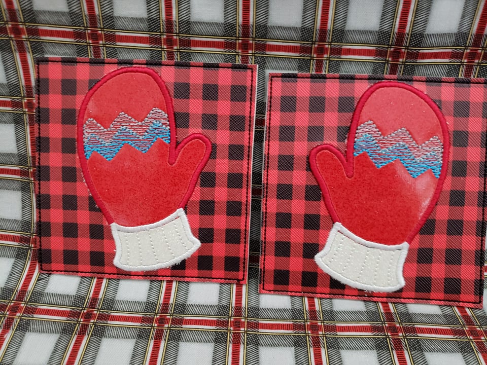 Mitten Mug Rug Christmas Mitten Mug Rug – A-Z Blanks and Designs