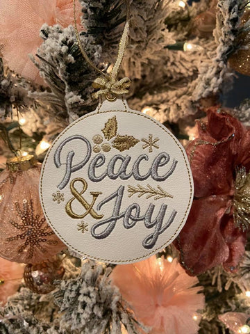 Peace and Joy Ornament