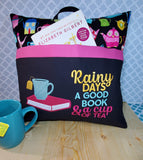 Rainy Days Reading Pillow Design