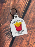 Never Give Up Fry Again Key Fob