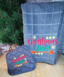 Christmas Cheer Wording 6 Sizes + 1 Applique Backing