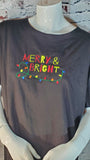 Merry and Bright Wording 6 sizes + 1 Applique Backing