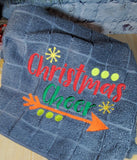 Christmas Cheer Wording 6 Sizes + 1 Applique Backing