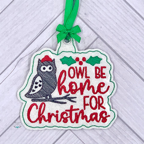 Owl Be Home For Christmas Ornament