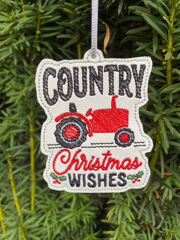 Country Christmas Wishes Ornament
