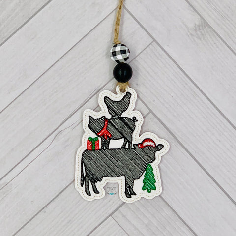 Chicken Pig Cow Ornament