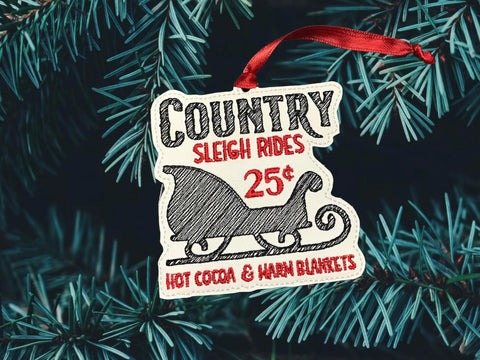 Country Sleigh Rides Ornament