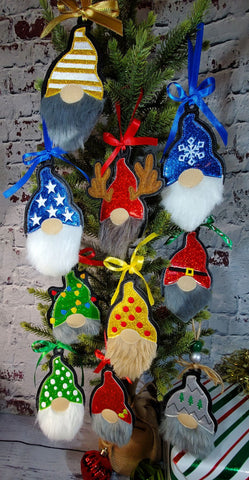 $5 Friday Christmas Gnome Fur Ornament Bundle 1014