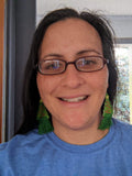 Christmas Tree Macrame Earring