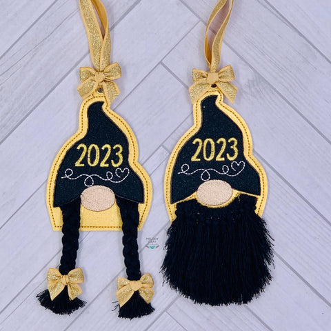 2023 Boy and Girl Macrame Gnome Ornament