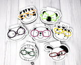 $5 Friday Animal with Glasses Fold Over Bookmark Bundle 1 224