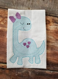 Girl Dinosaur Sketch Design