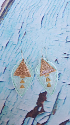 Geometric Earring with Triangle Accent