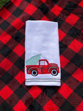 Vintage Truck with Christmas Tree Applique