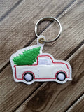 Vintage Truck with Tree Key Fob - 2 Styles