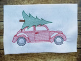 Vintage Car with Tree Sketch - 3 Sizes