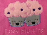 Love Muffin Valentine Applique - 3 Sizes