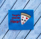 Pizza My Heart Valentine Applique - 3 Sizes