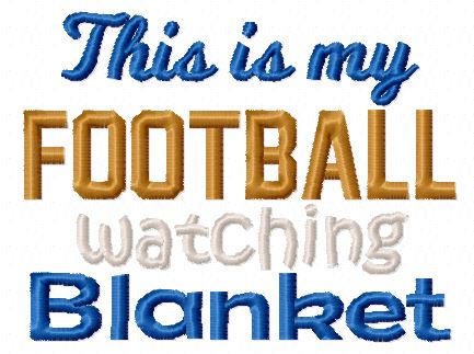 Football Watching Blanket 8x8 ONLY