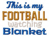 Football Watching Blanket 6x6 ONLY