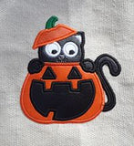 Halloween Cat Pumpkin Applique - 6 Sizes