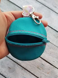 ITH Circle Zipper Bag - Flower Accent - 4x4 ONLY