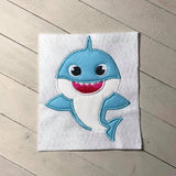 Baby Boy Shark Applique - ONLY- 3 Sizes
