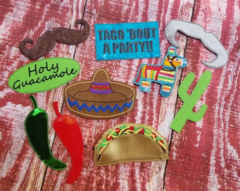 Taco 'Bout A Party Photo Booth Prop SET 5x7 ONLY