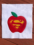 Super Teacher Apple Applique - 4 Sizes