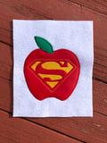 Super Teacher Apple Applique - 4 Sizes