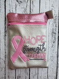 Hope, Strength, Courage Zip Bag